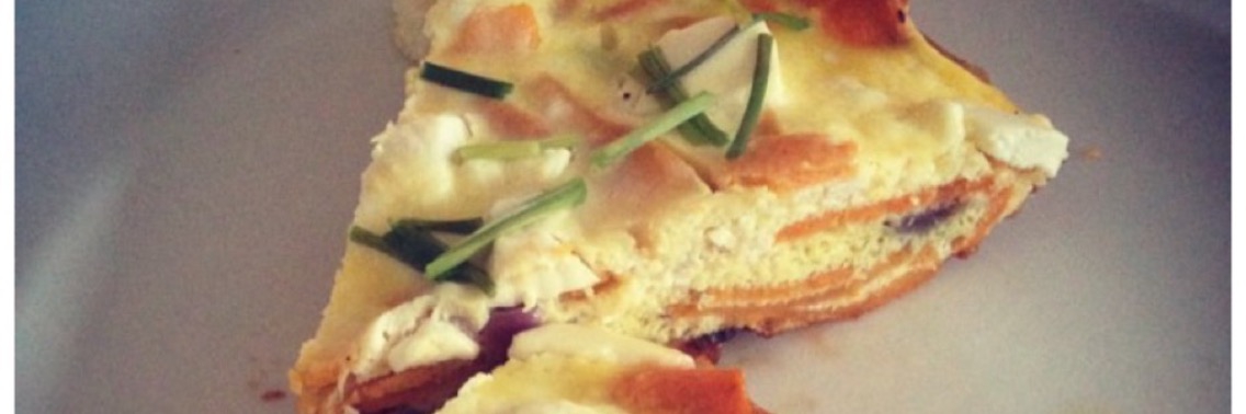 Taart van zoete aardappel, ei en feta | DeGlutenvrijeBlogger