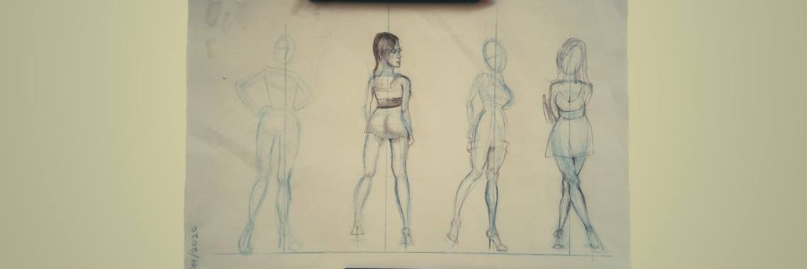Studies van verschillende poses | Nathaniël