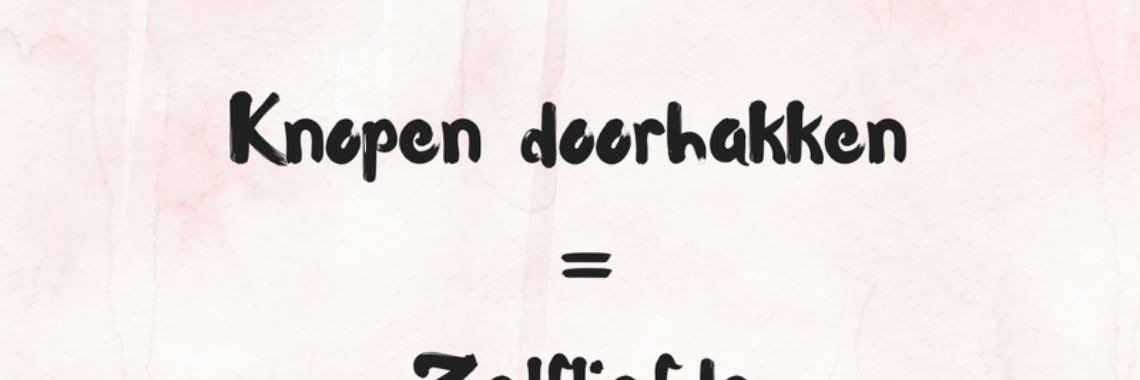 Knopen doorhakken is.. | dvdvblog