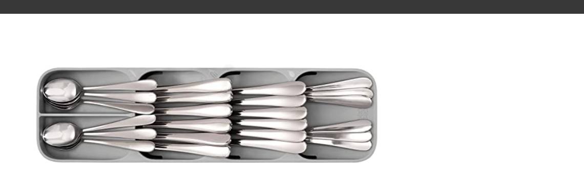 Joseph Joseph DrawerStore Compact Cutlery Organizer Kitchen Drawer Tray, Small, Gray | Nahidul Bd