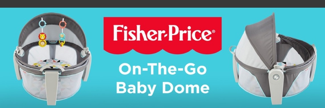 Fisher-Price Portable Bassinet and Travel Play Area with Baby Toys, Indoor and Outdoor Use, On-the-Go Baby Dome, Windmill | Nahidul Bd