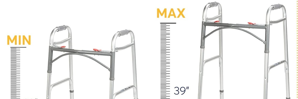 Drive Medical 10210-1 Deluxe 2-Button Folding Walker with Wheels | Nahidul Bd