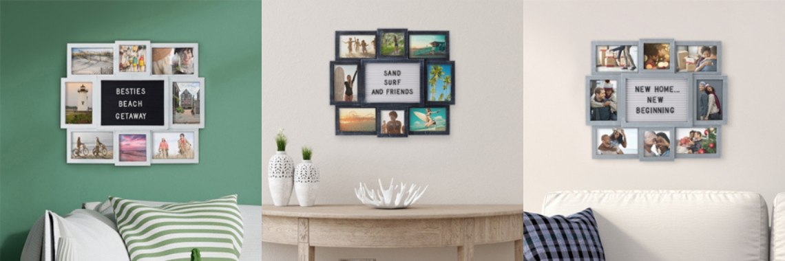 Melannco Customizable Letterboard 8-Opening Photo Collage | Nahidul Bd