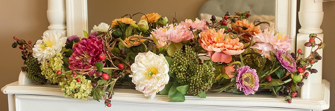 Nearly Natural 4665 Mixed Mini Peony Centerpiece Silk Flower Arrangement | Nahidul Bd