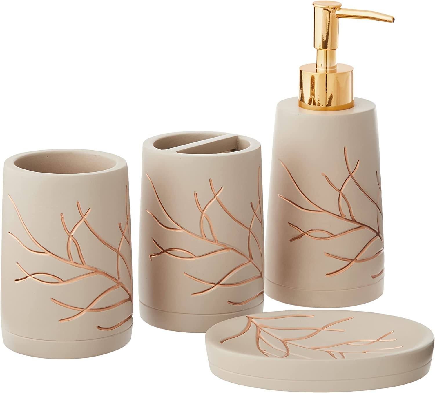 Sweet Home Collection - Urbana Bath Accessory Collection, 4 Piece Set