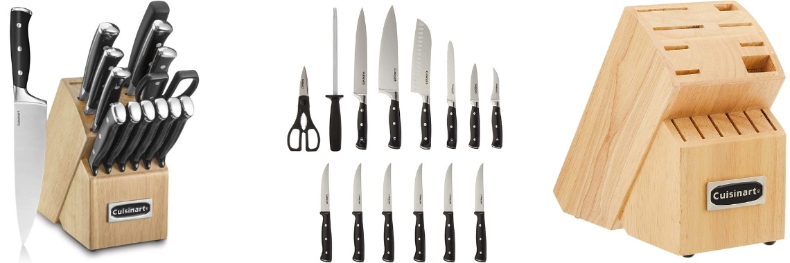 Cuisinart C77BTR-15P Triple Rivet Collection 15-delige bestekblokset zwart | Nahidul Bd