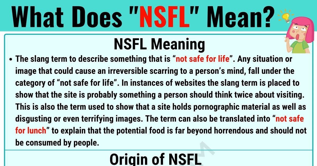 What does NFSW mean? - Yoors