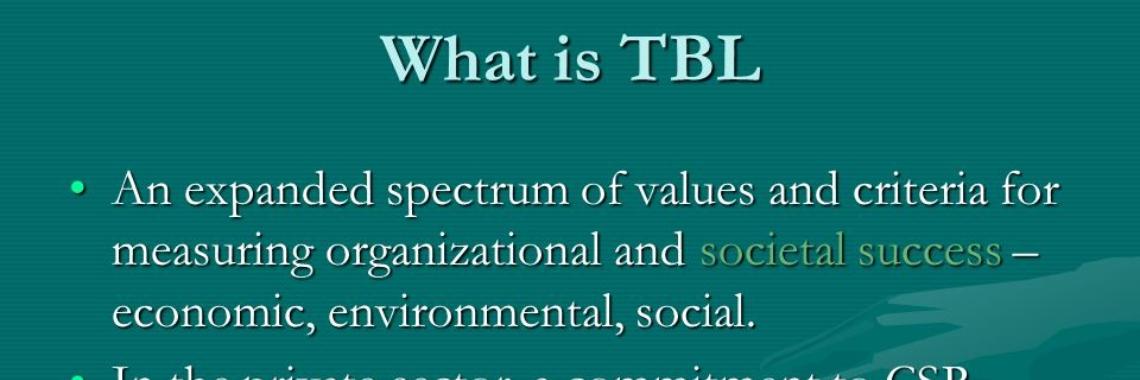 What is TBL? Yoors