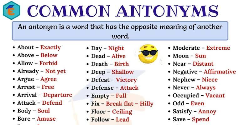 What Are Antonyms 