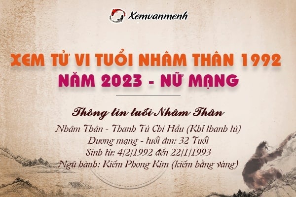 Tử Vi Tuổi Nhâm Thân Năm 2023 Nữ Mạng: Bí Quyết Phát Tài và Hạnh Phúc