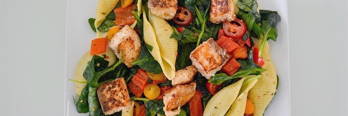 Pasta met zalm en spinazie | ElisabethsMagazine
