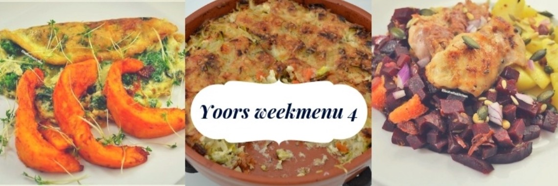 Weekmenu nummer 4 met lekkere recepten voor 2 | ElisabethsMagazine