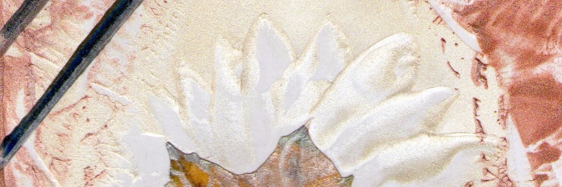 Blad verwerkt in kaart, werkje van de dag 19-1-2017 | Encaustichris