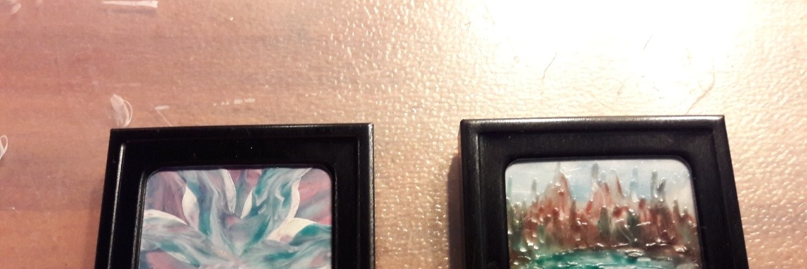 Miniatuur schilderijtjes van bijenwas. | Encaustichris