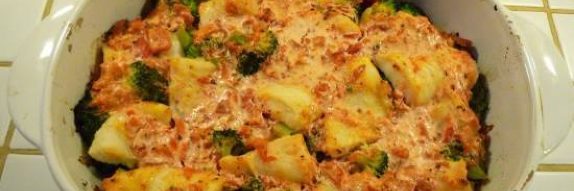 Romige vis met paprika en broccoli | voedingscoachjenny