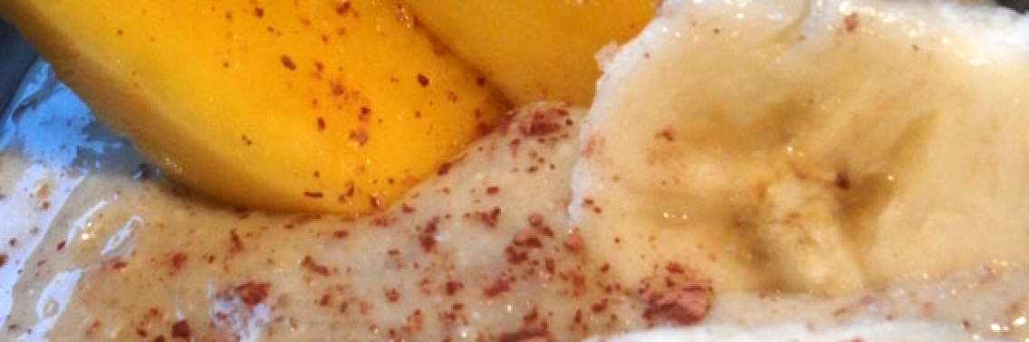 gezond toetje of ontbijt: mango pudding | anjali