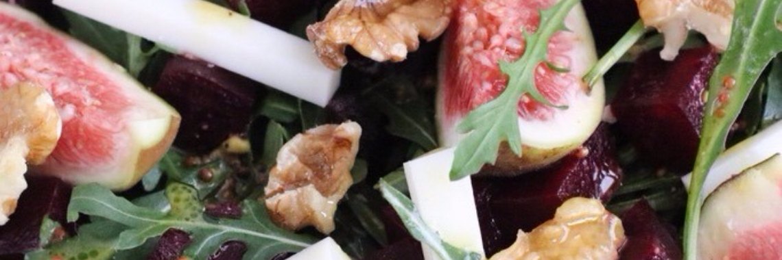 Geitenkaas salade met kroten en vijgen | Mariëlle