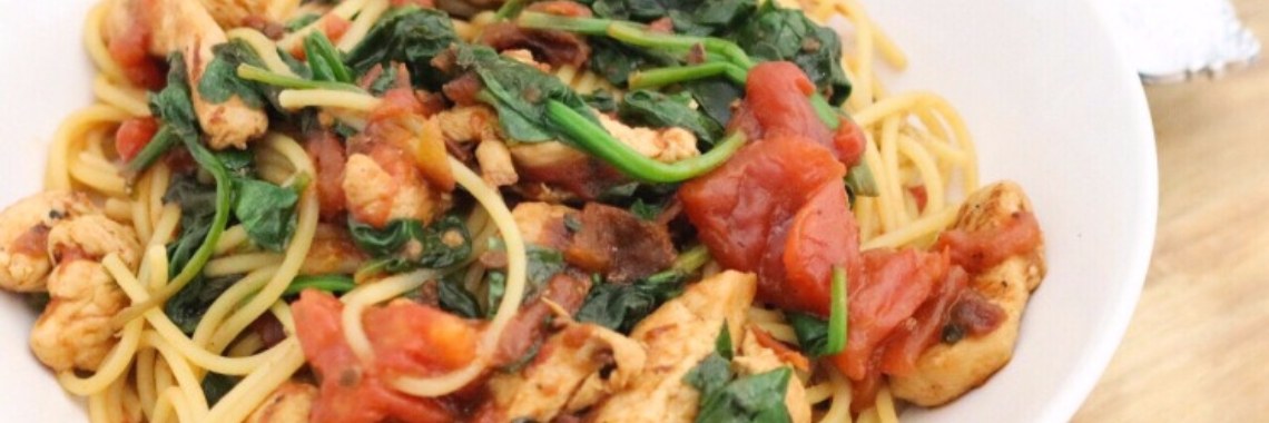 Recept: Spaghetti met kip en spinazie | Mariëlle