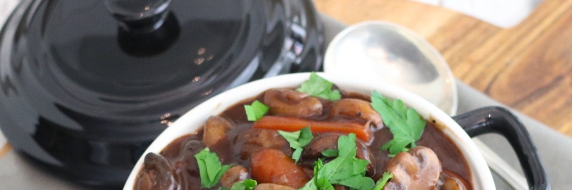 Recept: Vegetarisch stoofpotje met champignons en worteltjes | Mariëlle