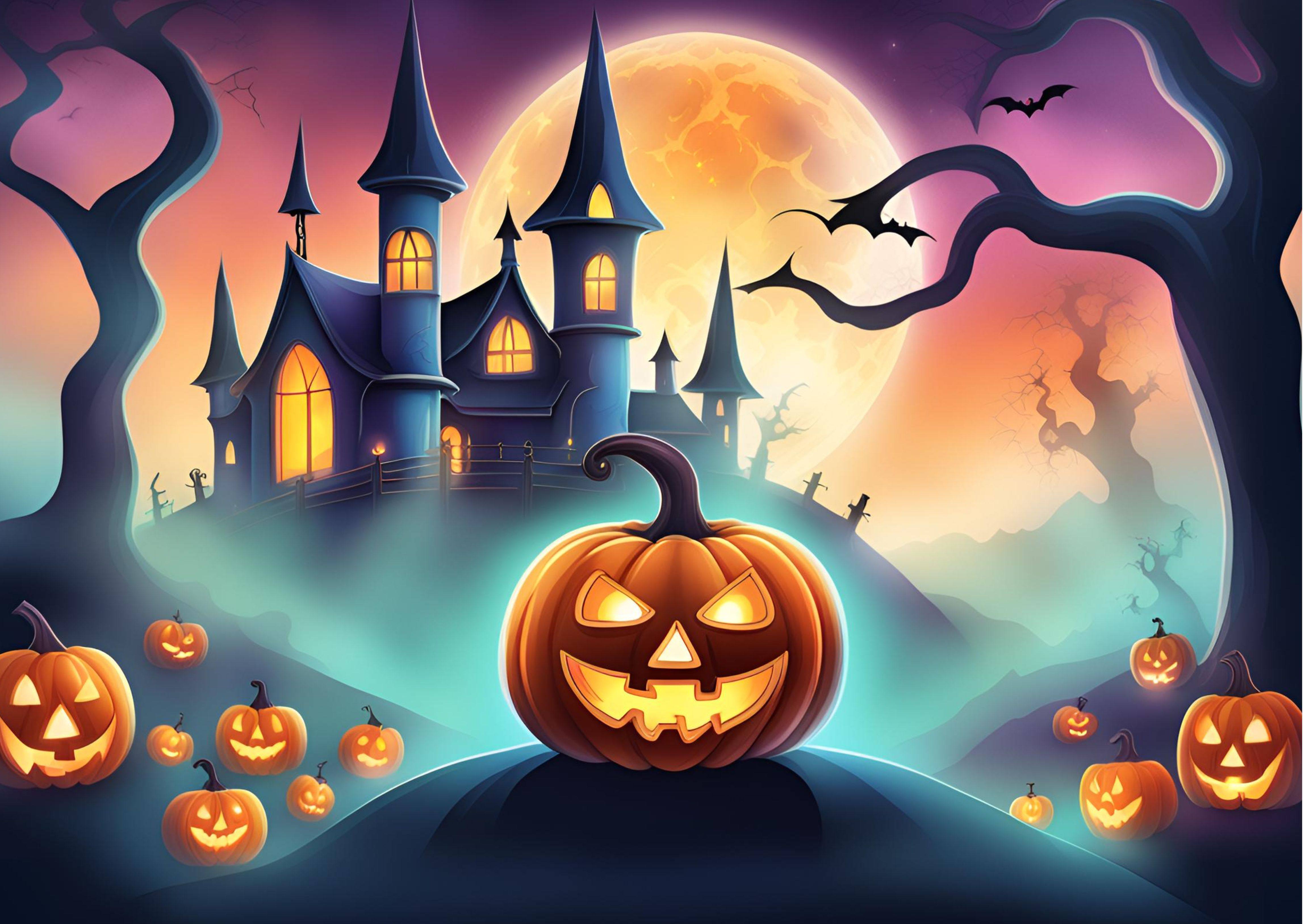 Mensen kijken op Halloween. | enigma