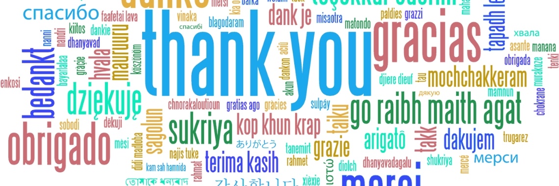 "Dank je" in 21 talen | bloggingk