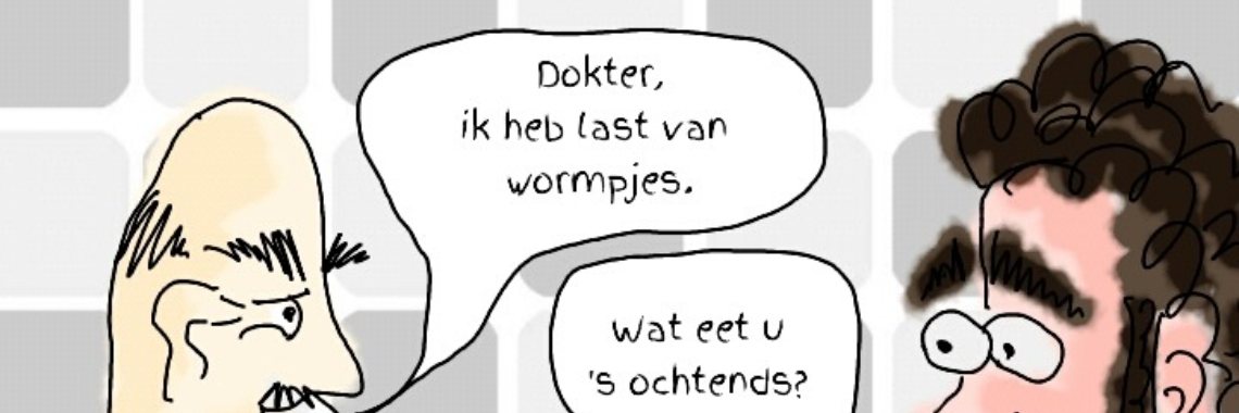 Last van wormpjes cartoon/mop | I love to draw