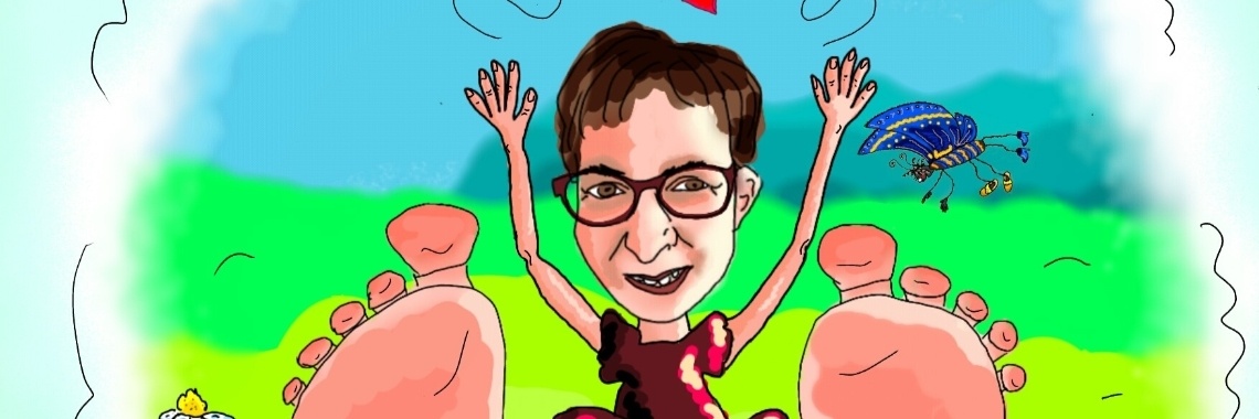 Tekenkribbels: ...dan maar barrevoets. | I love to draw