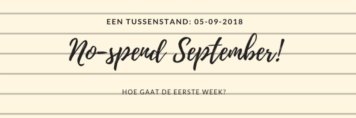 No-spend september, hoe gaat de eerste week? | Sylvia