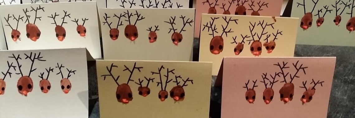 Kerstkaarten maken (met beschrijving): Red Nose Reindeerfamily | DidI'Ms world