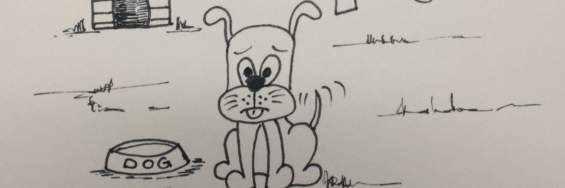 Doodle challenge... Day 4: Dog | Mevrouw Stip...