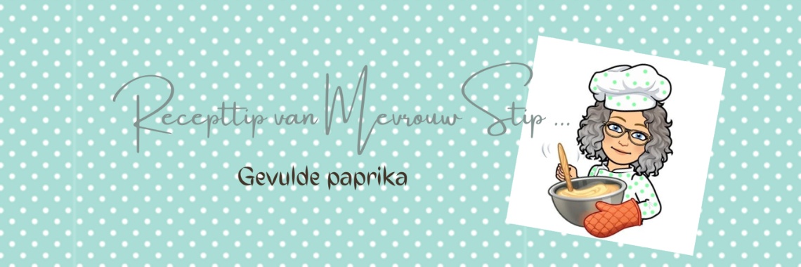 Recipe tip from Mrs. Dot... Stuffed paprika (vegetarian)... | Mevrouw Stip...