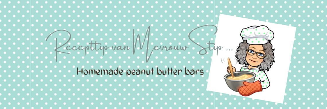 Recipe tip from Mrs. Stip... Homemade peanut butter bars (peanut butter snacks) | Mevrouw Stip...