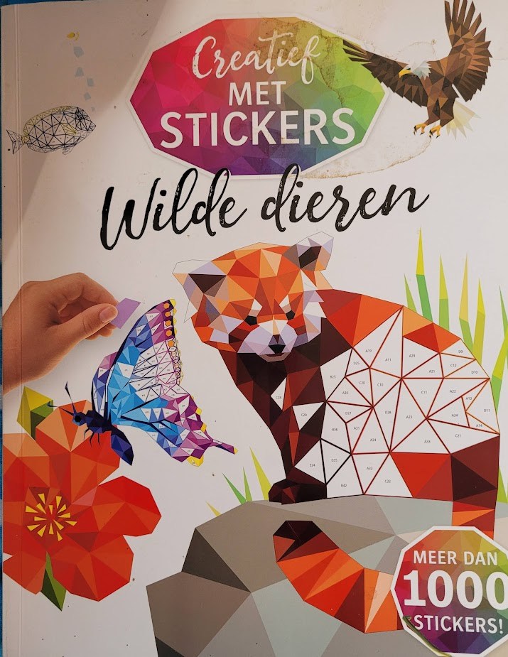 Rode Pandabeer stickeren | Chalija