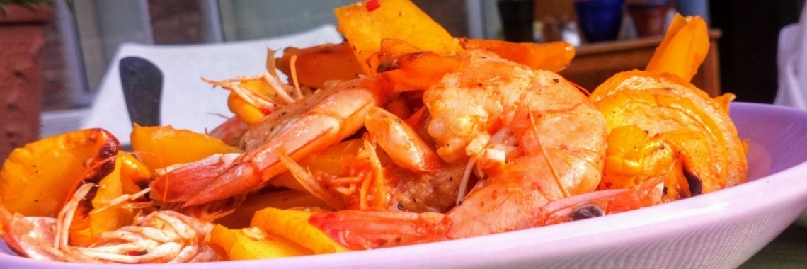 FranciscaKookt Pittige garnalen #glutenvrij #tarwevrij #lactosevrij #koemelkvrij #koolhydraatarm #zomers #lunch #avondeten | FranciscaKookt