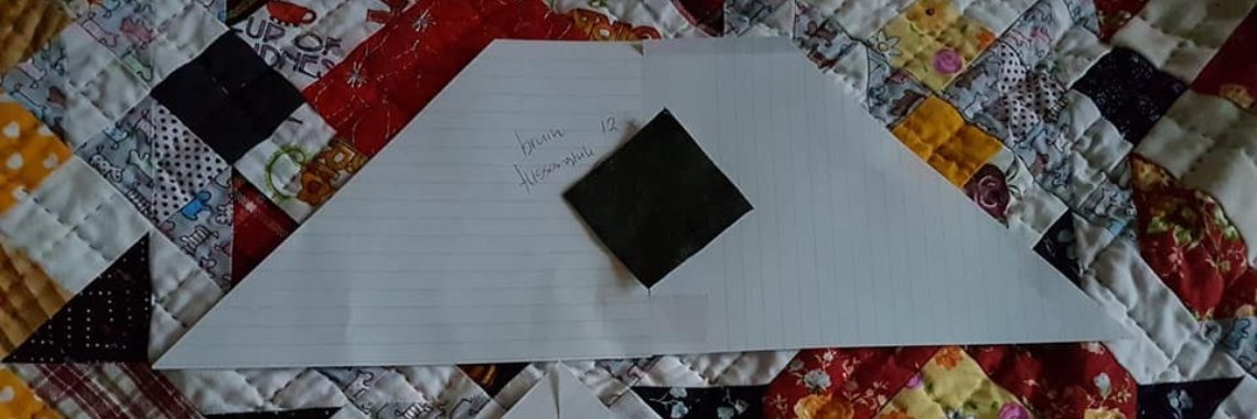 Mystery Quilt 2017#8 - Clue 9 #QuiltvilleMystery - Zus van de doppen - make your own border templates | Yvonne35