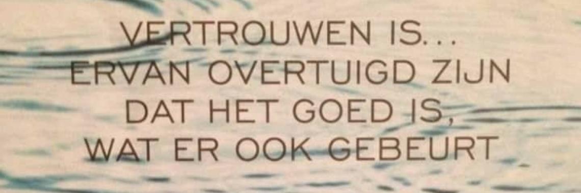 Vertrouwen... "een bijzonder goed", toch...? | Mich Peters