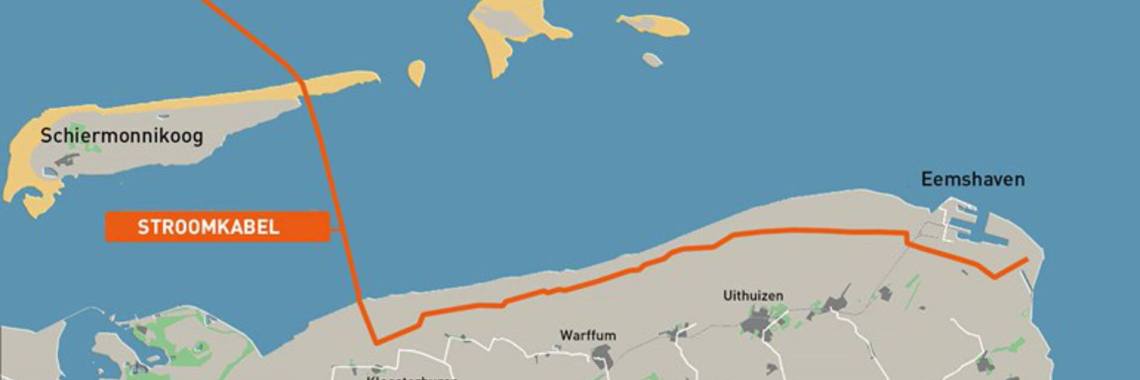Stroomkabel door Schiermonnikoog | Hans