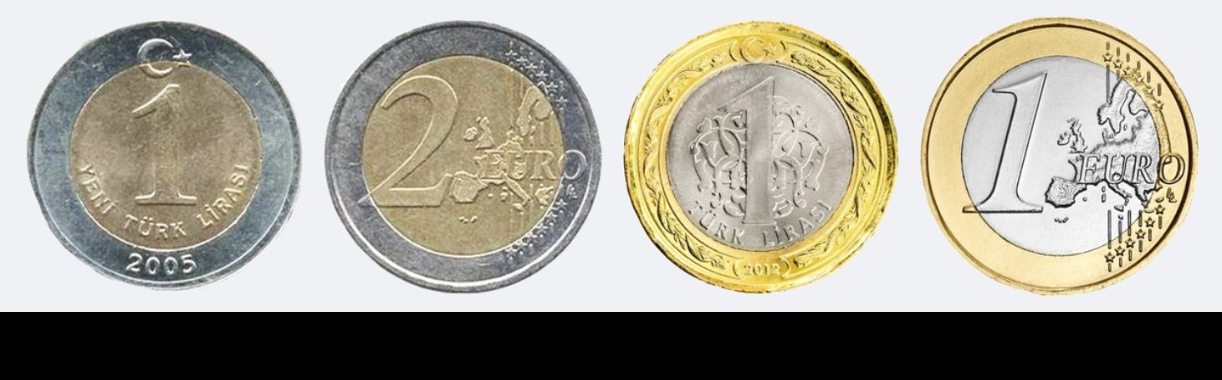 Turkish coins in circulation, similar to a 2 euro coin | Hans