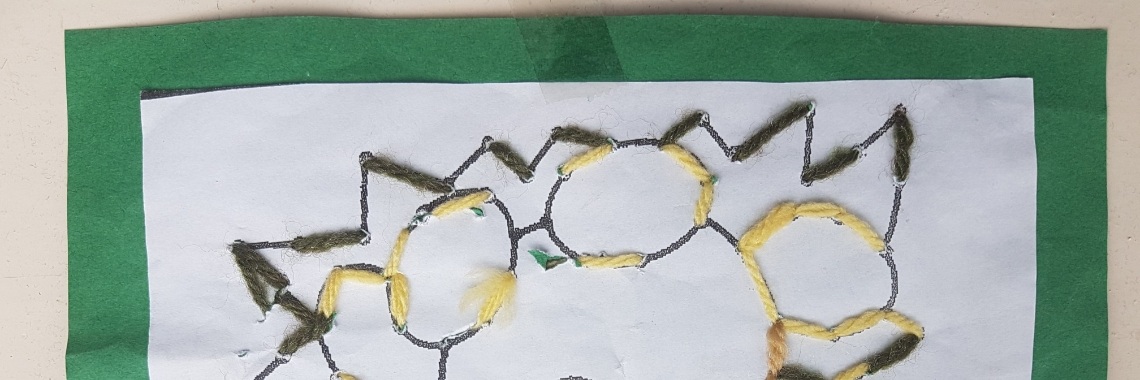 Borduren op een tekening  | bijlenie