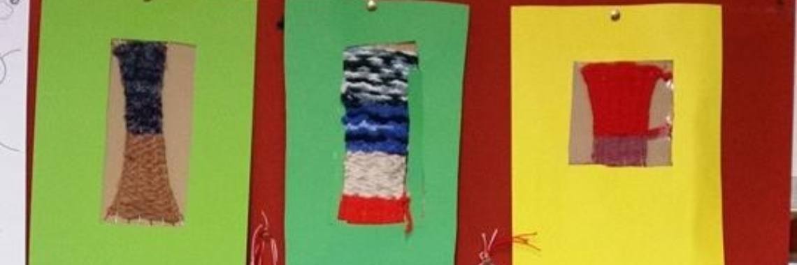 knutselen met kids / Weven op karton | bijlenie