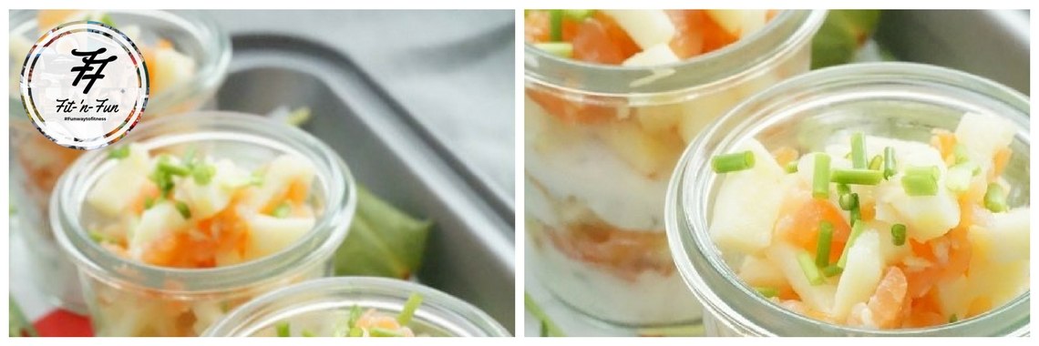 Amuse met zalm en appel | Fit-'n-Fun