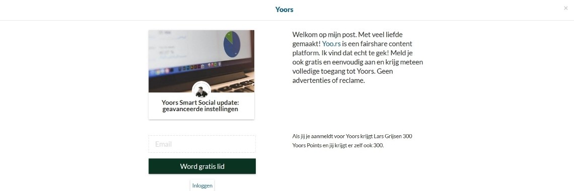De 10 best scorende persoonlijke pop-up teksten op Yoors. Doe er je voordeel mee! | Lars Grijsen