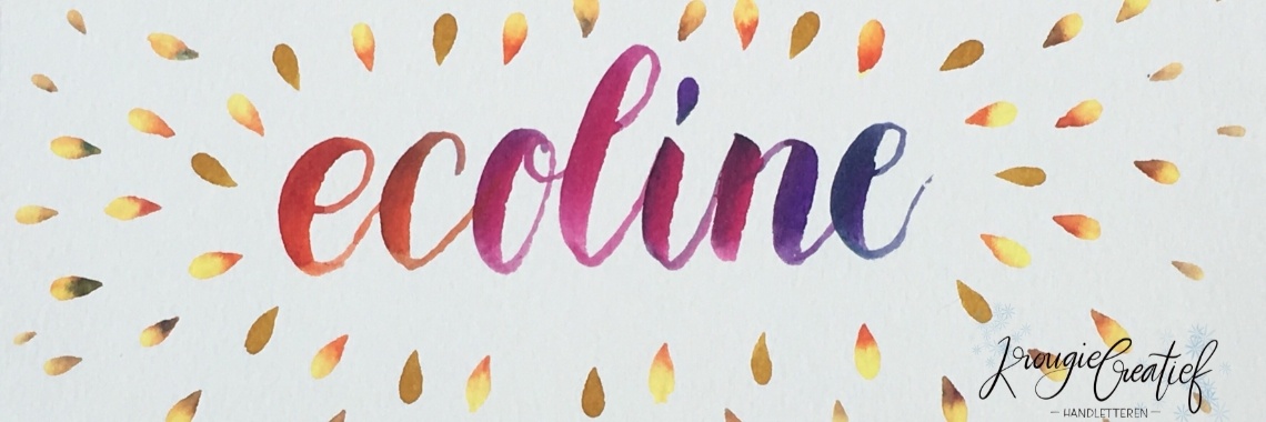 Handletteren | brushletteren met ecoline | KrougieCreatief
