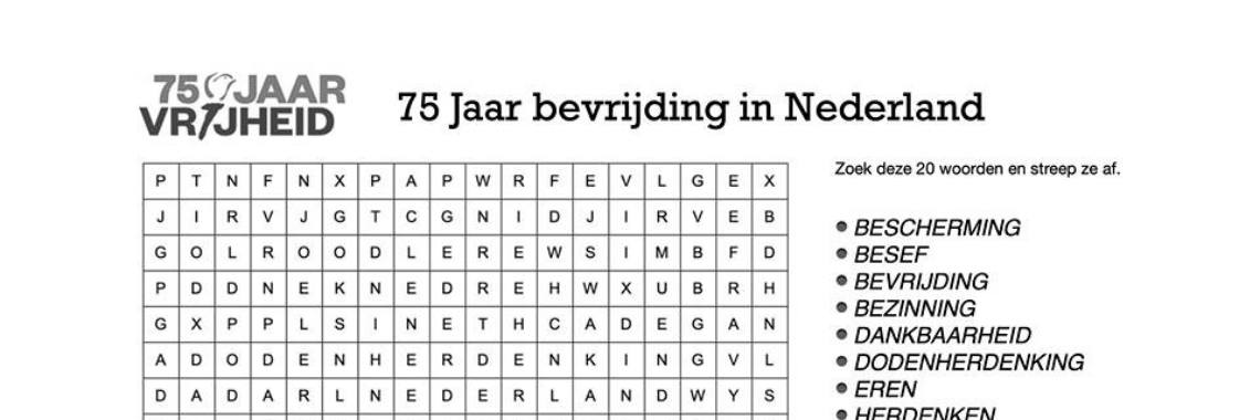 75 jaar Vrijheid :  met info, gratis woordzoekers, kleurplaten en nog veel meer | Mirelle - Crea met Kids