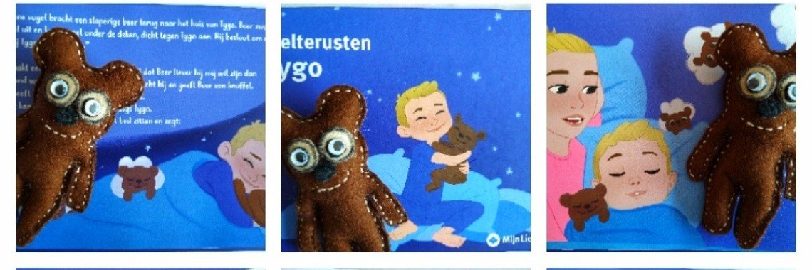 Beerknuffeltje maken bij persoonlijk prentenboek geschreven op naam | Mirelle - Crea met Kids