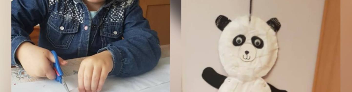 Beweegbare panda knutselen van papieren bordjes | Mirelle - Crea met Kids