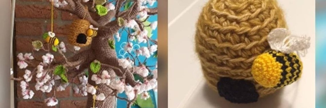 Gratis  haakpatroon bijtje met bijenkorf | Mirelle - Crea met Kids