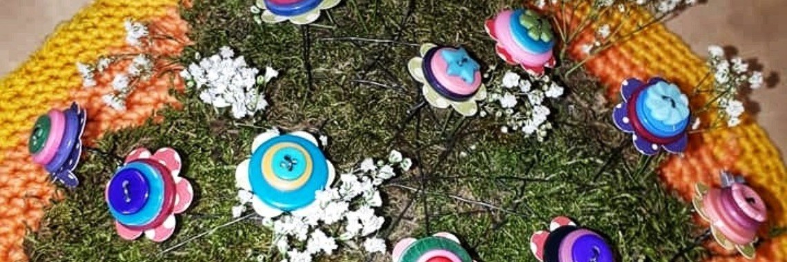 Bloemetjes maken van knopen | Mirelle - Crea met Kids