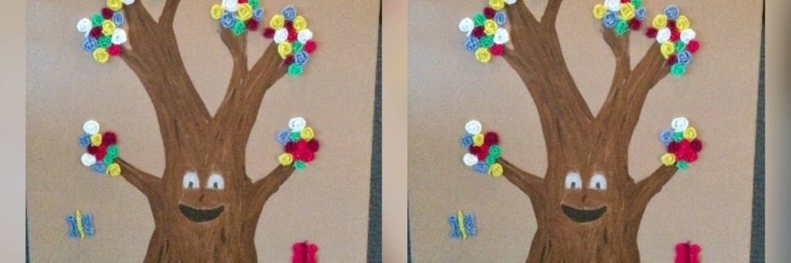 Boom creatief versieren met draad {vingerhaken} | Mirelle - Crea met Kids