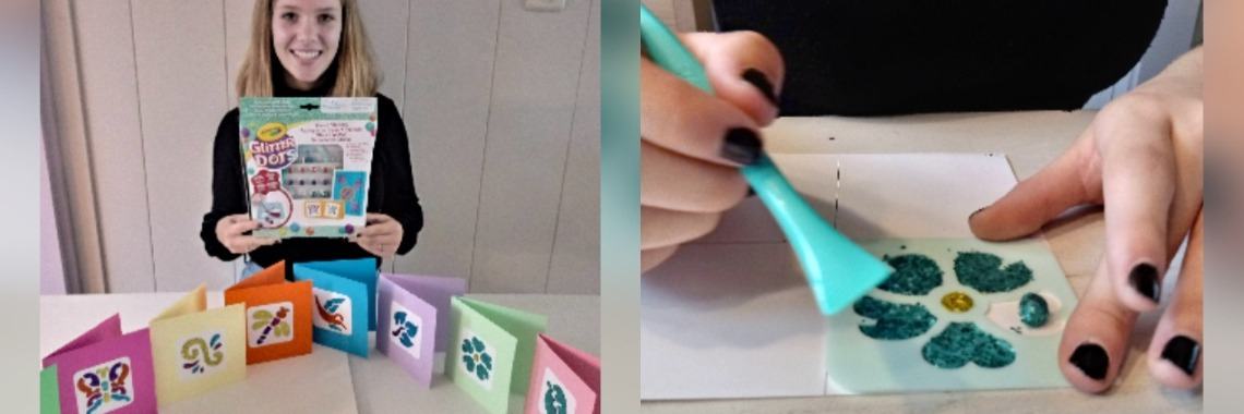 Crayola Glitterdots stickers maken | Mirelle - Crea met Kids